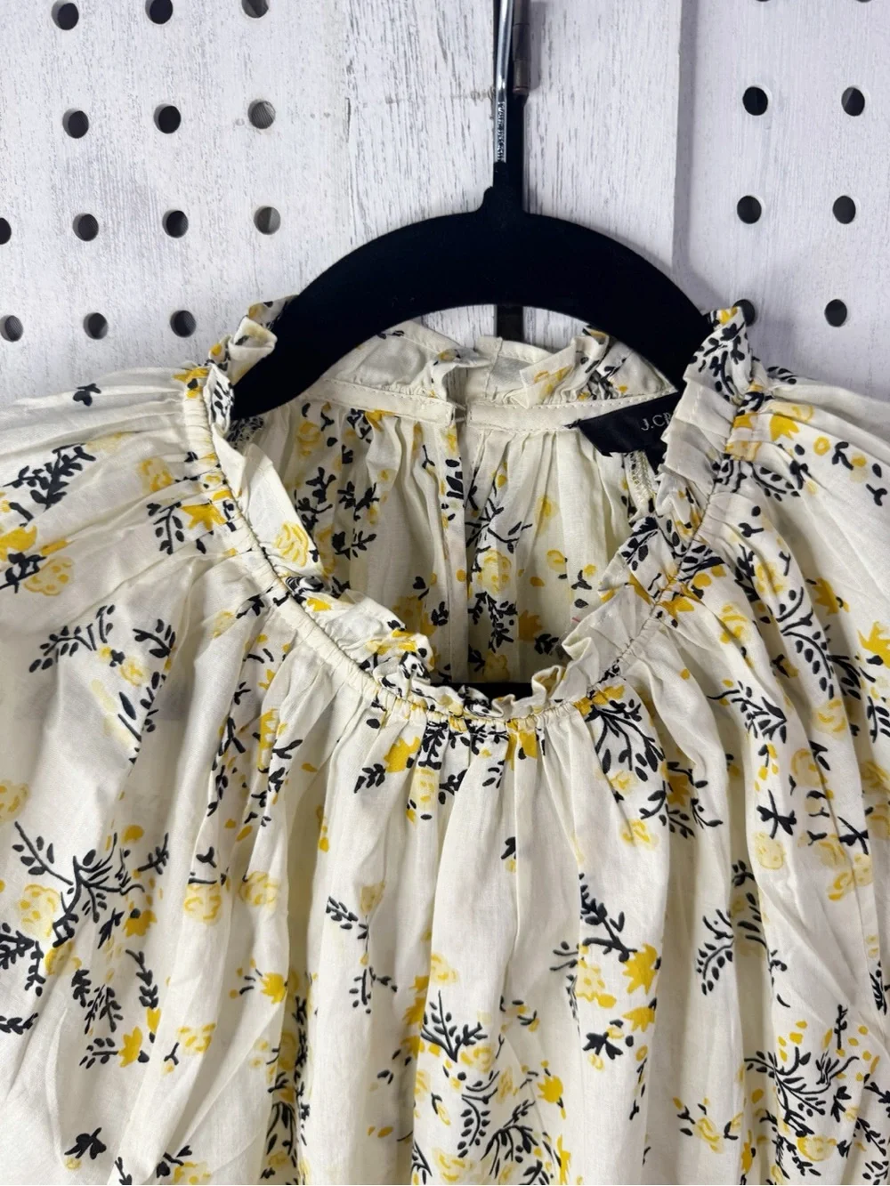J.Crew Romantic Floral Blouse Long Sleeve Large NWT Tags Boho Peasant Office